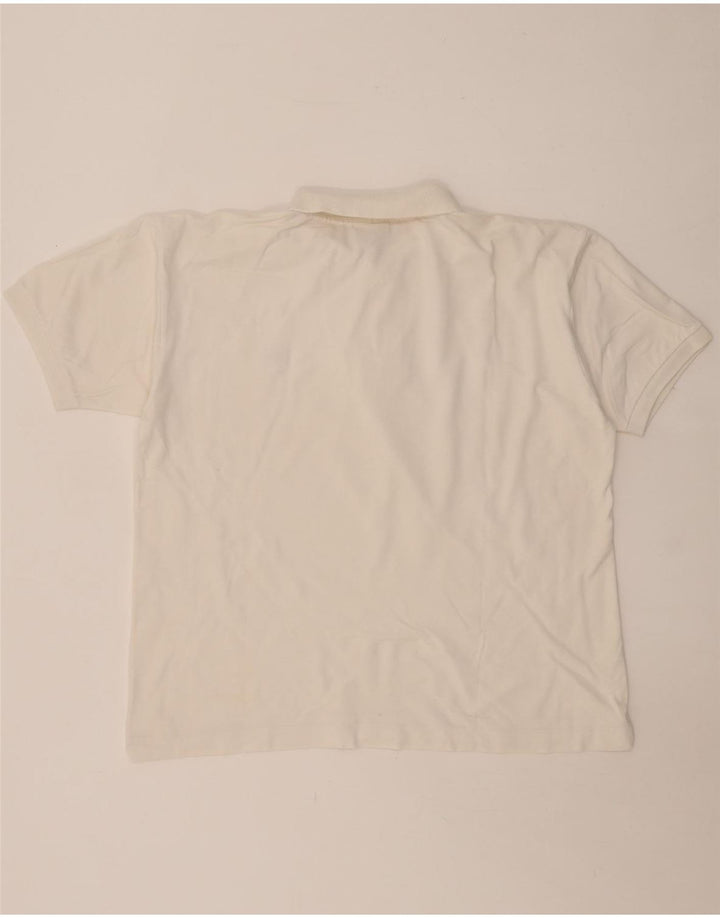 Мужская рубашка-поло LACOSTE, размер 4, средний размер, белый хлопок