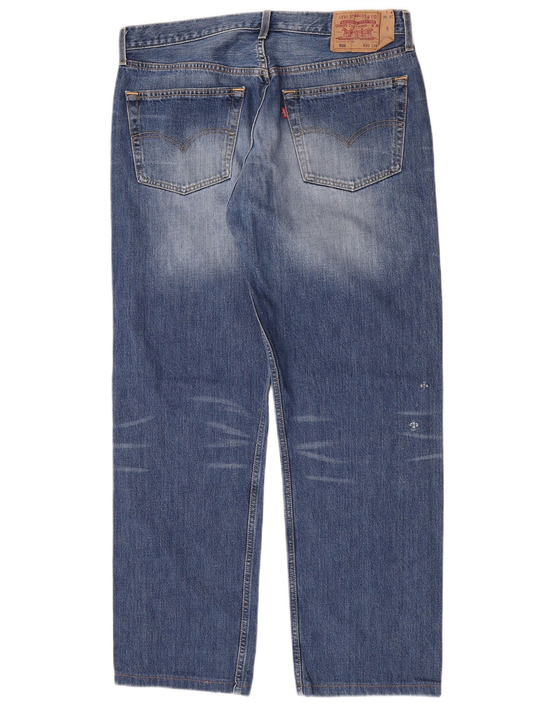 Мужские прямые джинсы Levi's 501 W38 L30 синие, хлопок