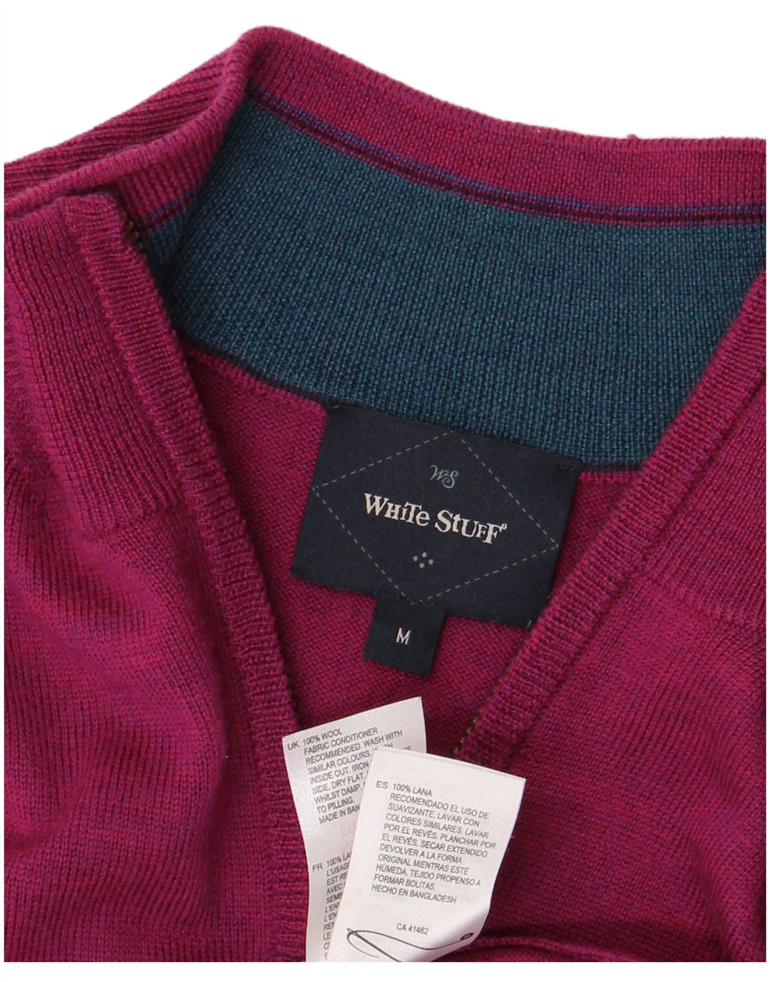 Мужской джемпер с воротником на молнии White Stuff, шерстяной свитер среднего розового цвета