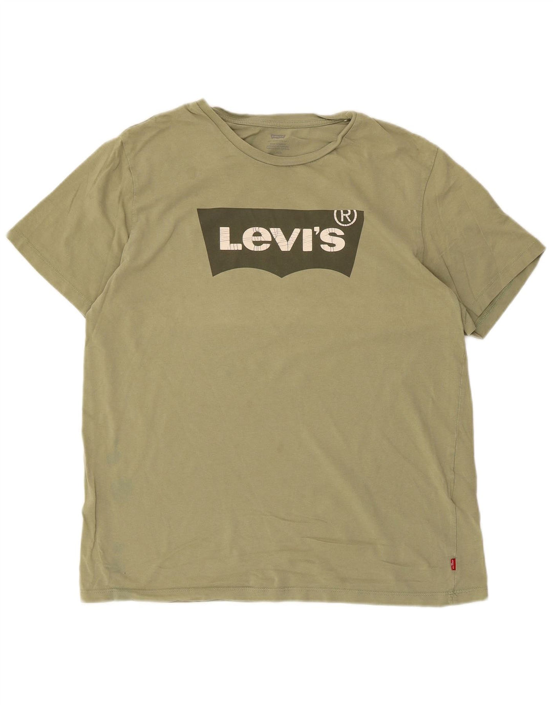 Мужская футболка с рисунком Levi's, большой размер, хлопок цвета хаки