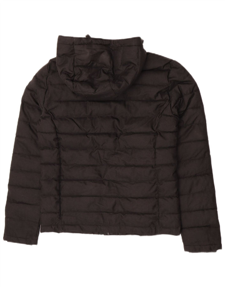 Мужская утепленная куртка с капюшоном Superdry UK 38, средний черный полиэстер