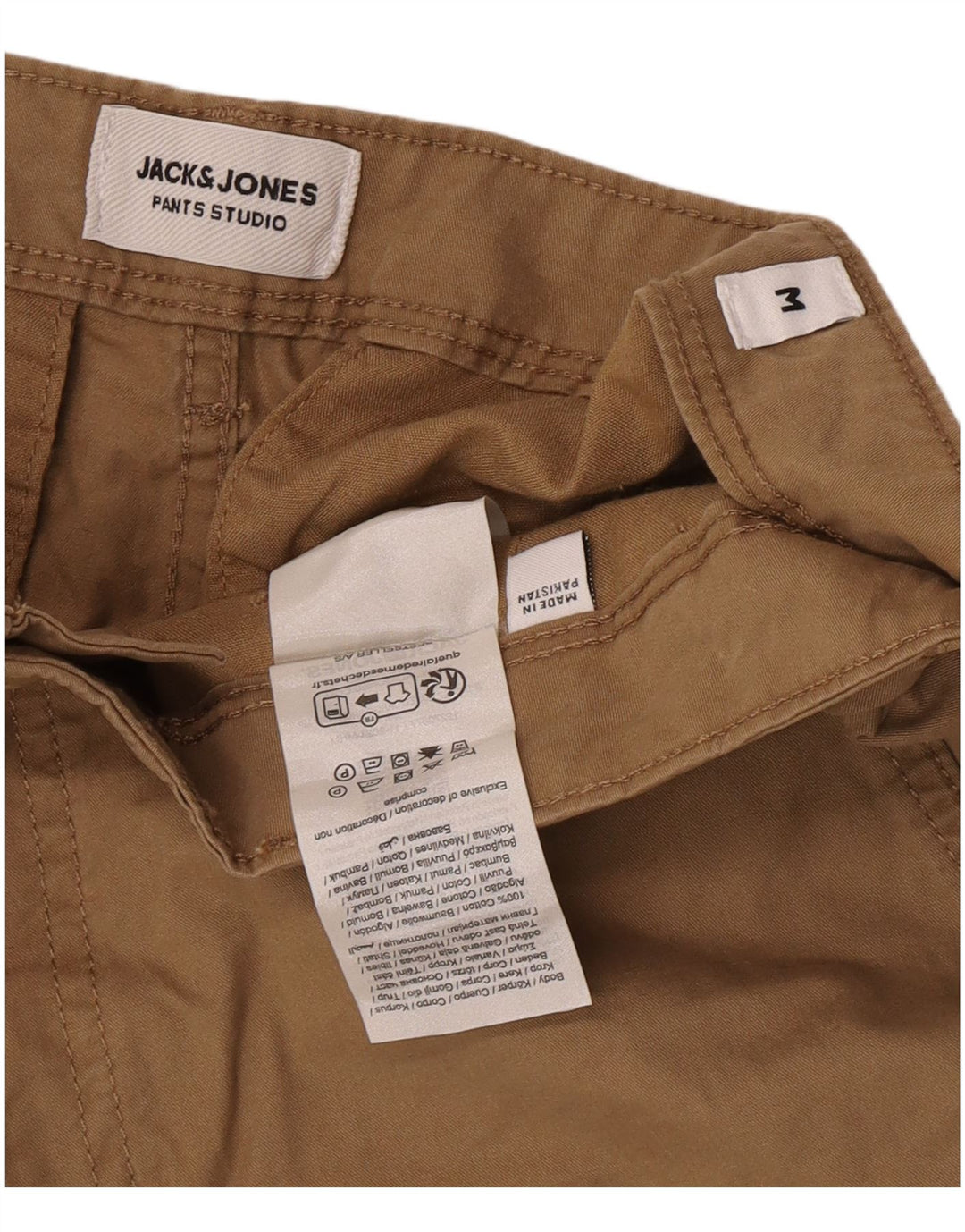 Мужские шорты карго Jack & Jones Medium W32, бежевые, хлопок