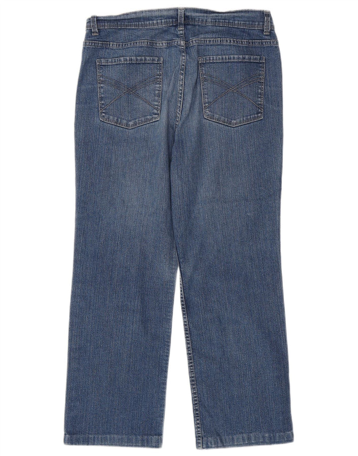 Женские короткие прямые джинсы Marks & Spencer UK 12 Medium W30 L25 Синие