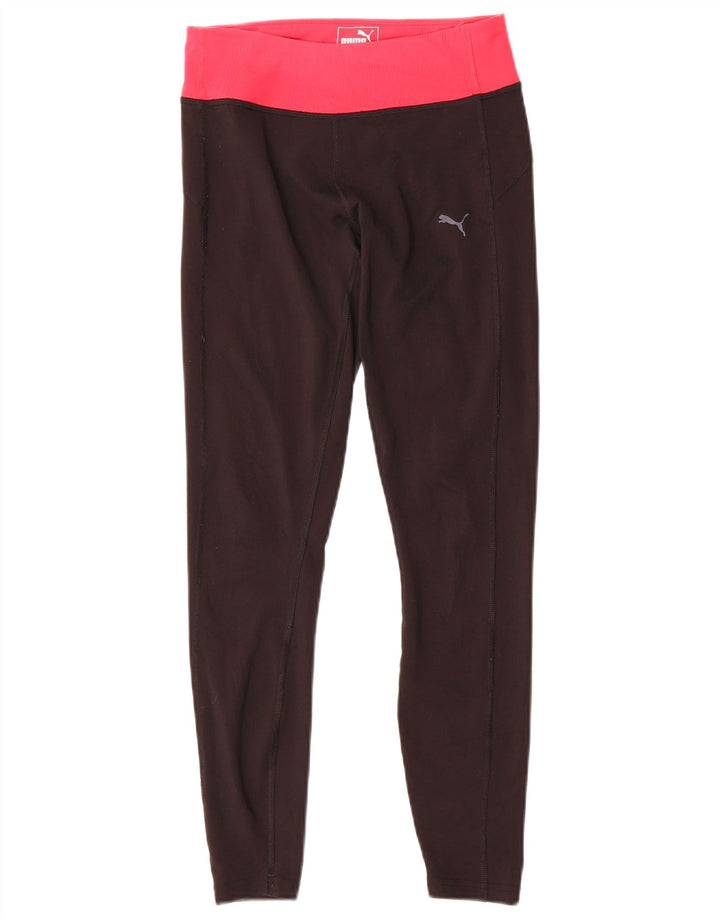 Женские леггинсы Puma UK 8, маленькие черные с цветными блоками