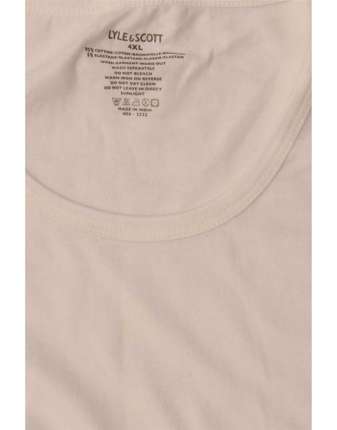 Мужская футболка Lyle & Scott 4XL, белый хлопок