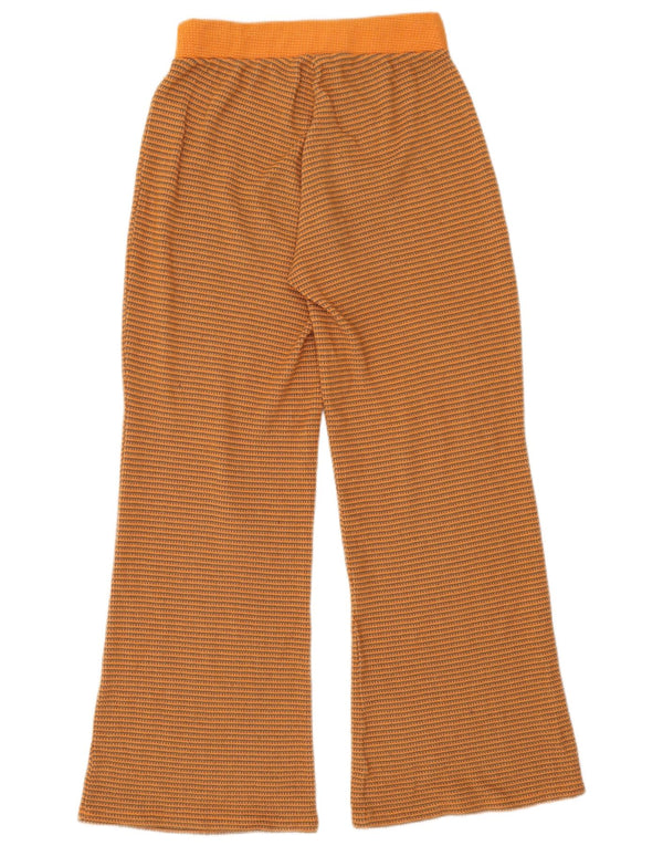 Женские трикотажные спортивные брюки-клеш Zara UK 12, средние оранжевые полоски
