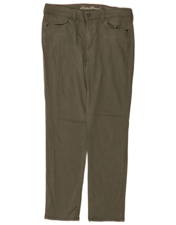 Eddie Bauer Женские повседневные брюки слегка пышной формы США 14 XL W34 L30 цвета хаки