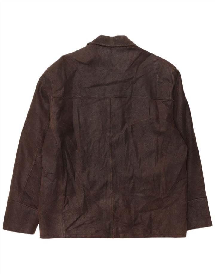 Мужская кожаная куртка VINTAGE UK 42 XL Коричневая кожаная