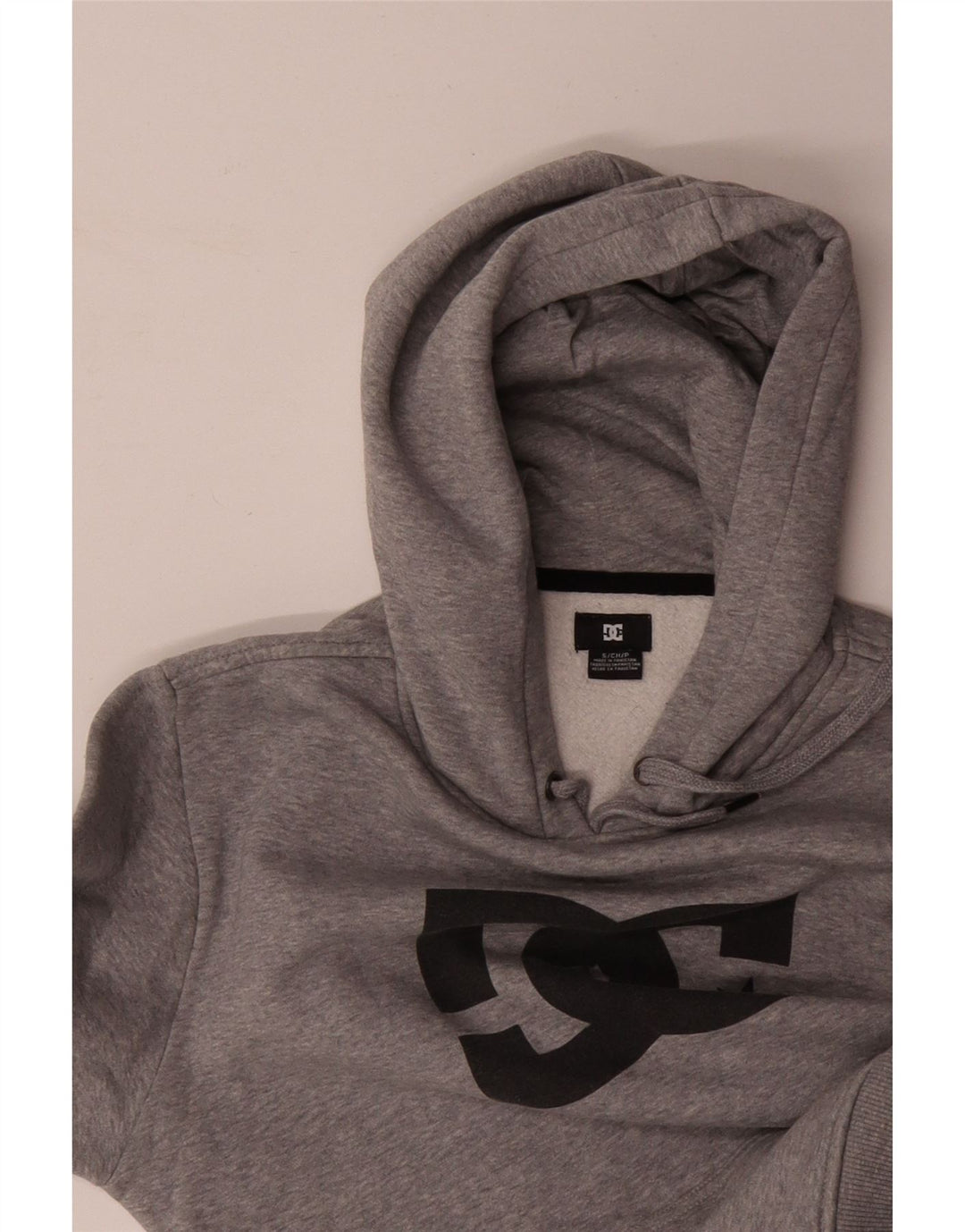 Мужской джемпер с капюшоном DC с рисунком, маленький серый, хлопковый