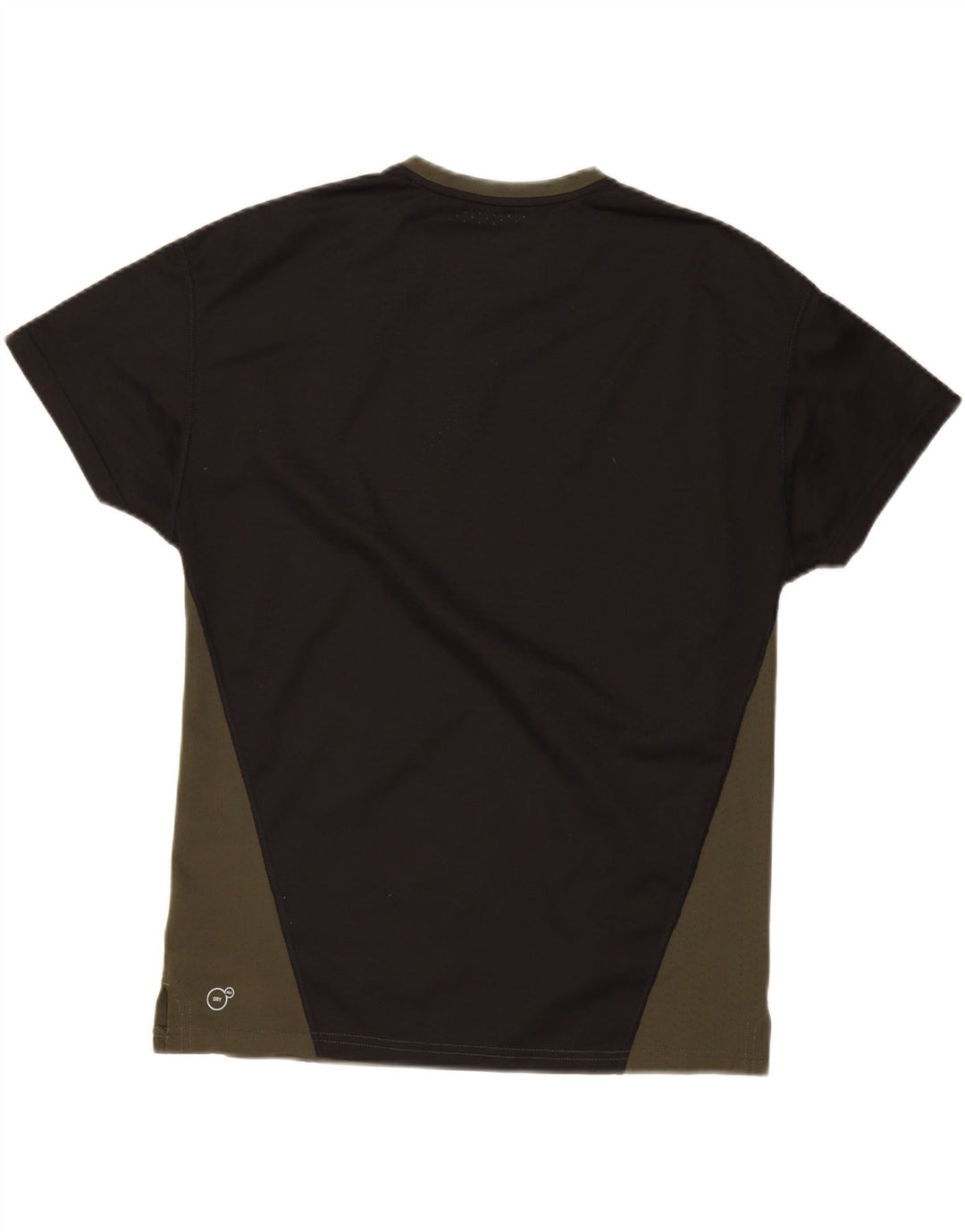 PUMA Mens T-Shirt Top Medium Khaki Colourblock Vintage Puma and Second-Hand Puma from Messina Hembry 