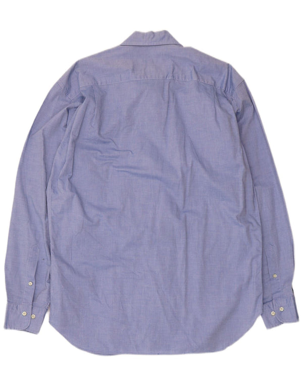 Мужская рубашка Trussardi Jeans, размер 40 15 1/2, средний синий хлопок