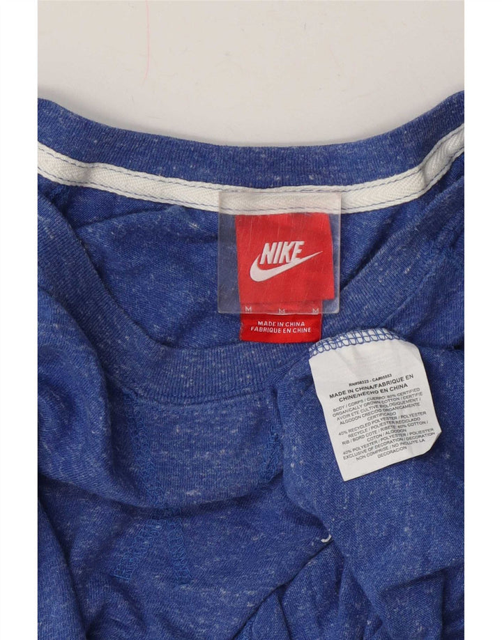 Женский свитер Nike UK 14, хлопковый средний синий в крапинку