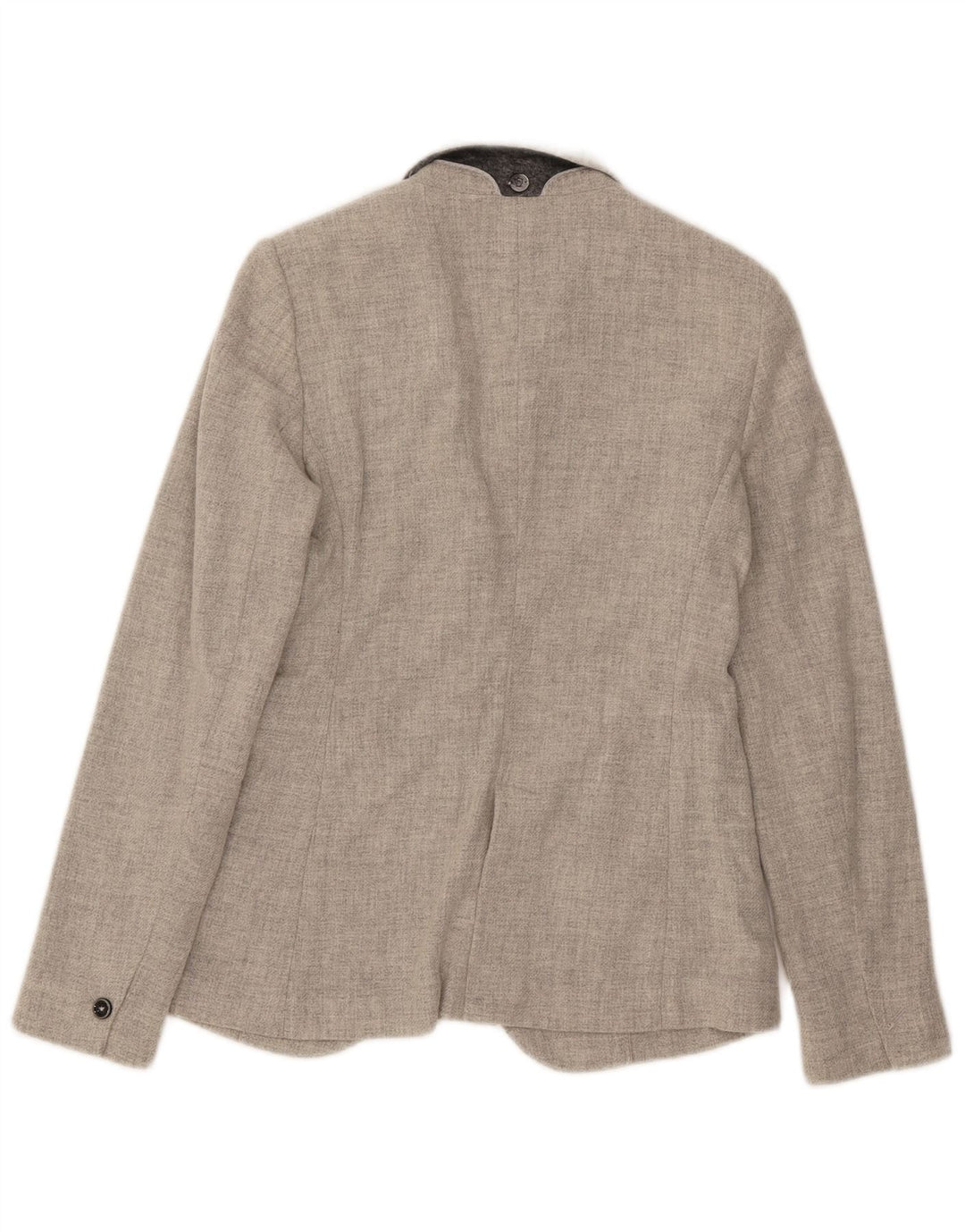 Женский пиджак на 1 пуговице Massimo Dutti EU 38, маленький, серый, шерстяной