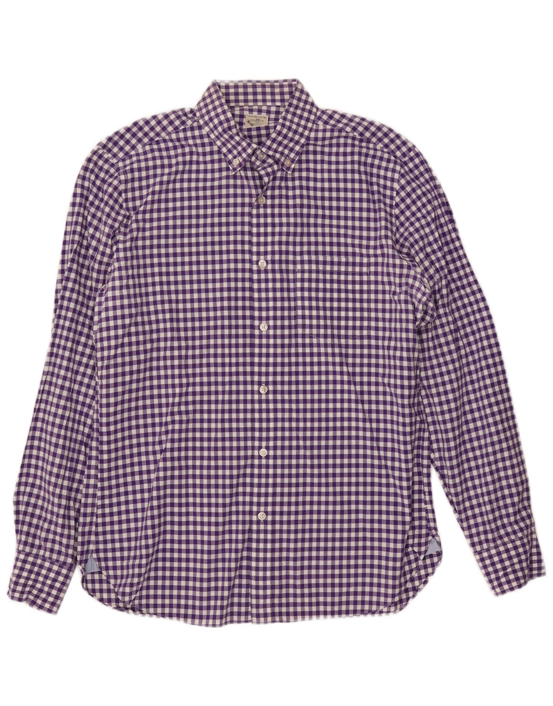 Мужская рубашка J. CREW, размер 15 1/2, средний фиолетовый, хлопок в мелкую клетку