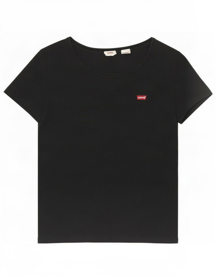 Женская футболка Levi's Top UK 8, маленькая, черная