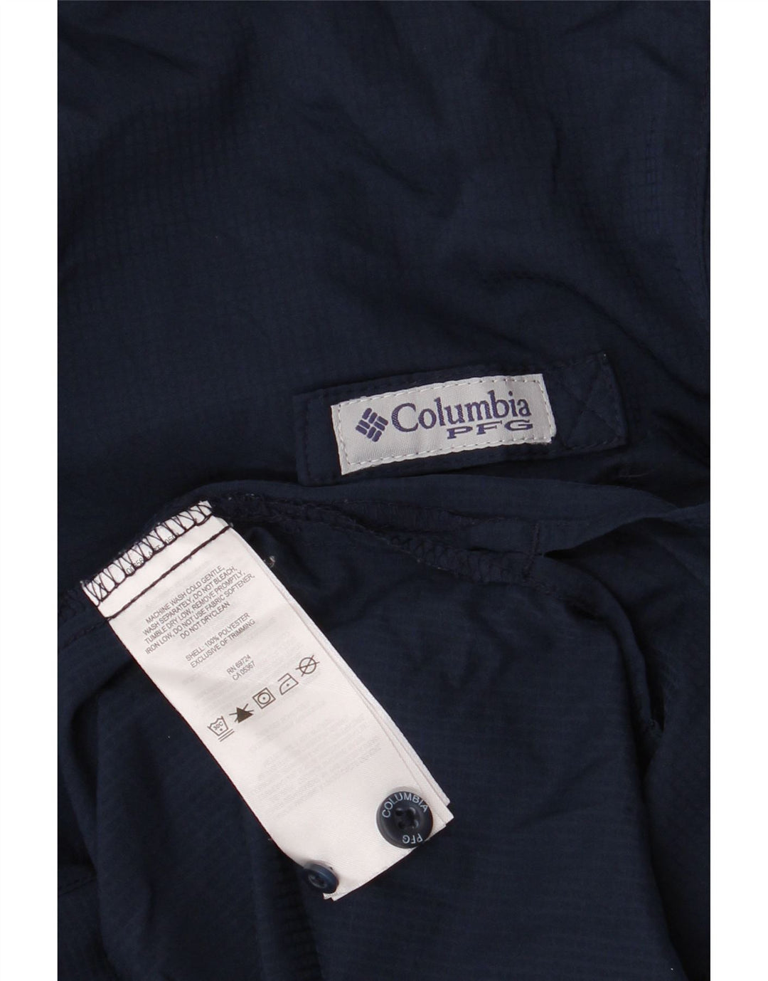 Мужская рубашка Columbia Omni-Shade, большая темно-синяя клетка из полиэстера