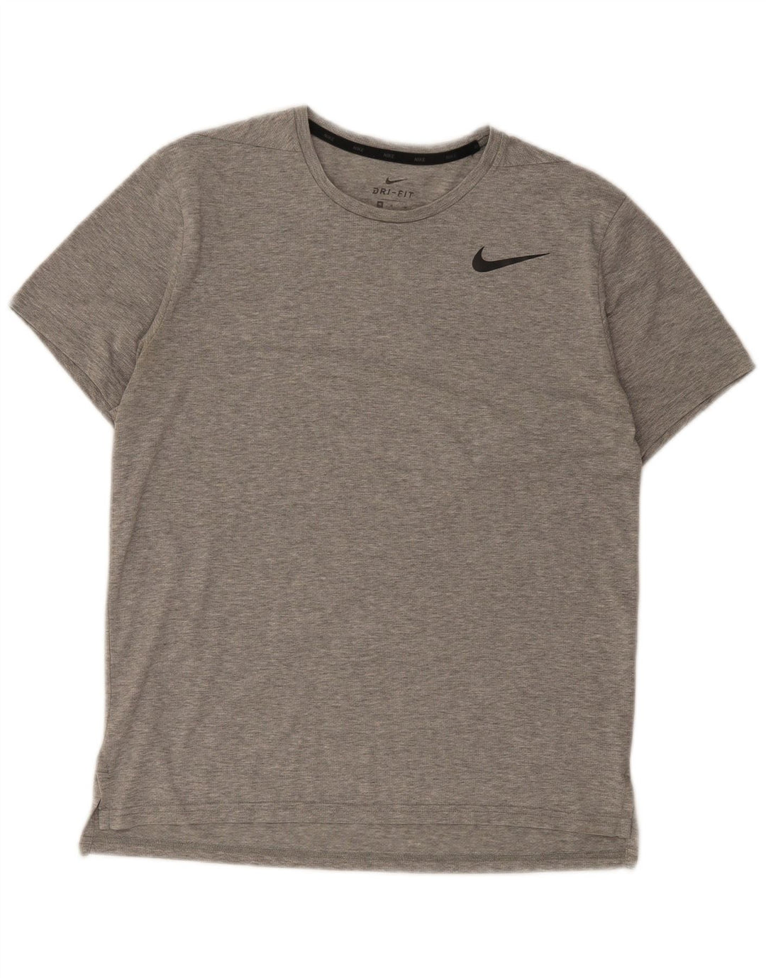 Мужская футболка Nike Dri Fit из полиэстера среднего серого цвета с крапинками