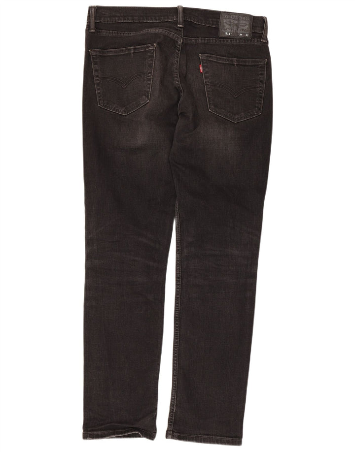Мужские джинсы Levi's 511 Slim W34 L32, черный хлопок