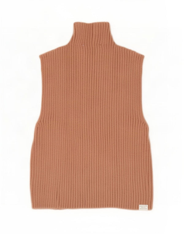 Zara Womens Crop Vest Top UK 8 Small Beige Viscose