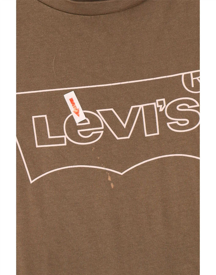 Женская футболка с рисунком Levi's Top UK 14, средний хаки