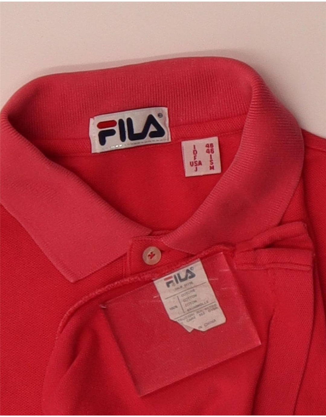 FILA Mens Polo Shirt IT 46 Small Red
