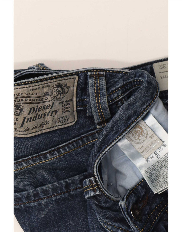 Мужские прямые джинсы Diesel W32 L32 синие, хлопок