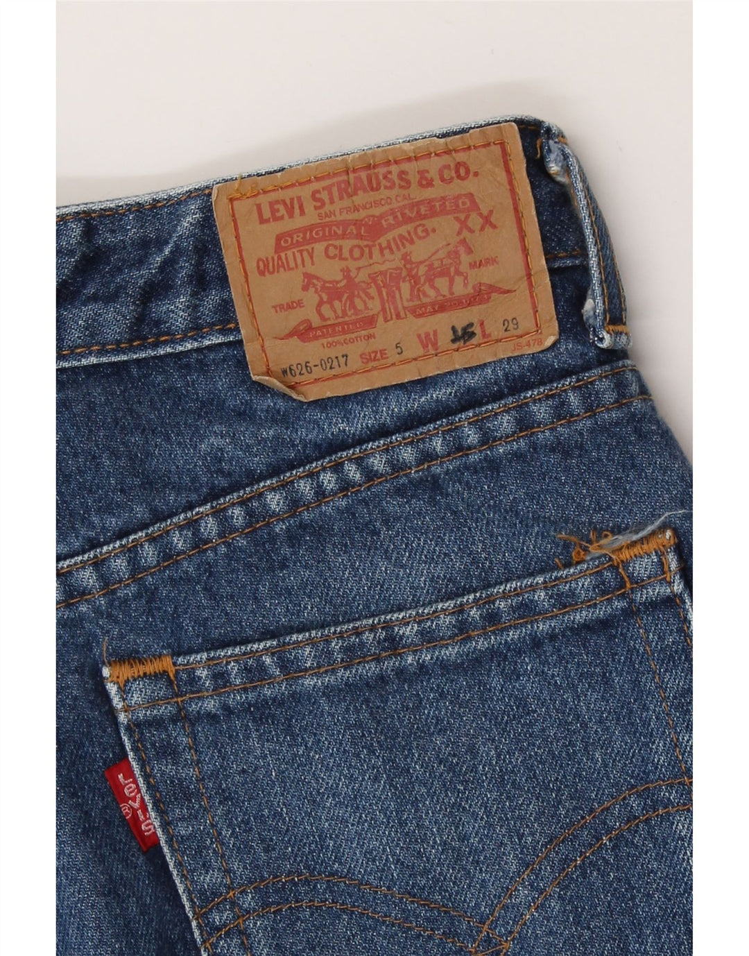 Женские джинсы Levi's с высокой талией W25 L29 синие