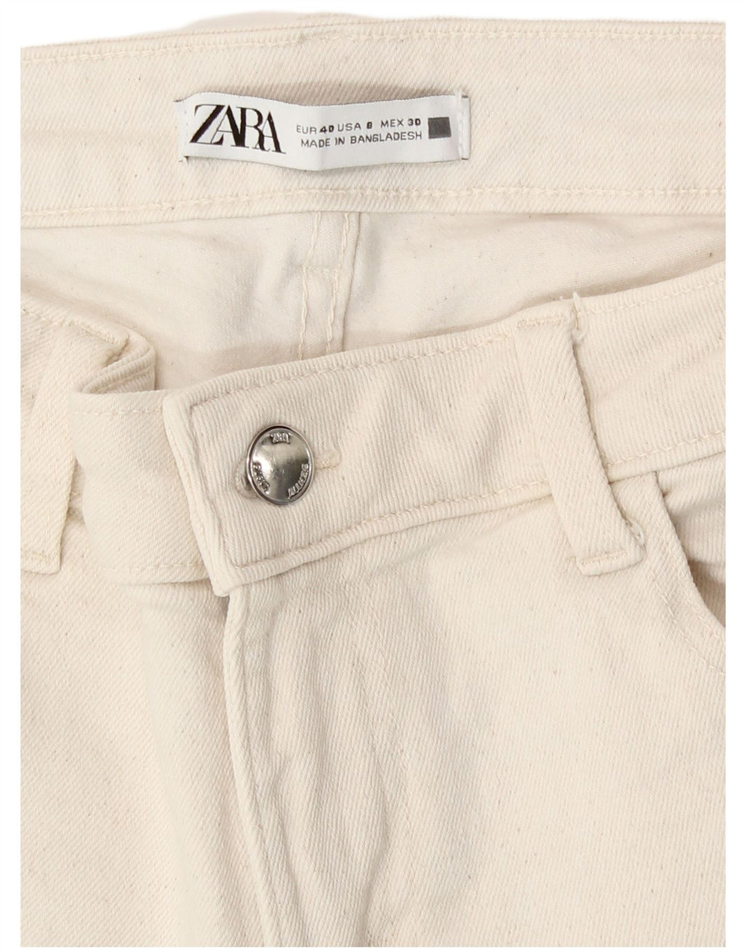 Женские джинсы скинни Zara EU 40 Medium W30 L27 Бежевые