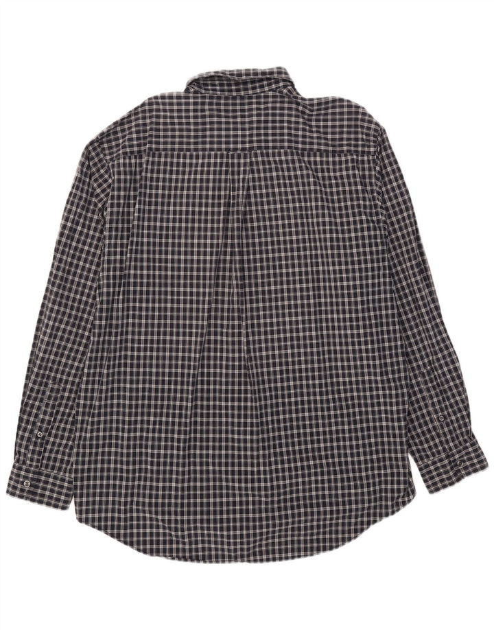 Мужская рубашка Nautica XL, темно-синяя клетка, хлопок
