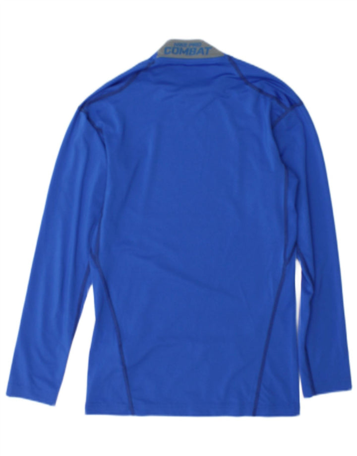 Мужской топ Nike Dri Fit с длинным рукавом, маленький синий, полиэстер