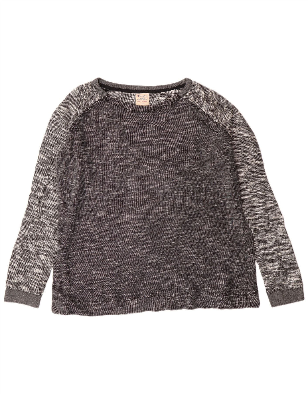 Женский топ Champion с длинным рукавом, Великобритания, 18 XL, серый хлопок с крапинками