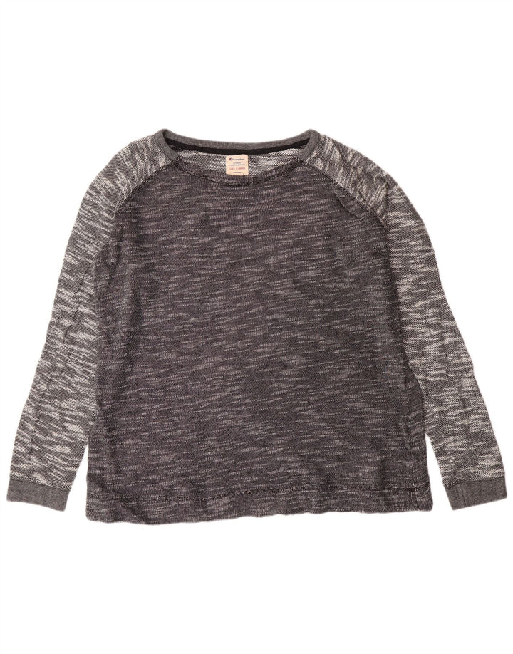 Женский топ Champion с длинным рукавом, Великобритания, 18 XL, серый хлопок с крапинками