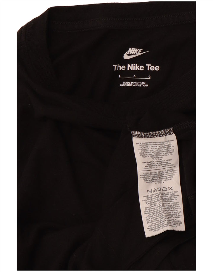 Мужская футболка NIKE, большой размер, черный хлопок