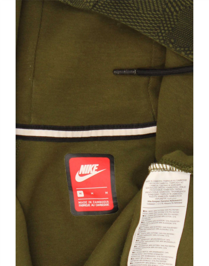 Мужской свитер с капюшоном на молнии Nike среднего размера, камуфляжный, хлопковый, хлопковый