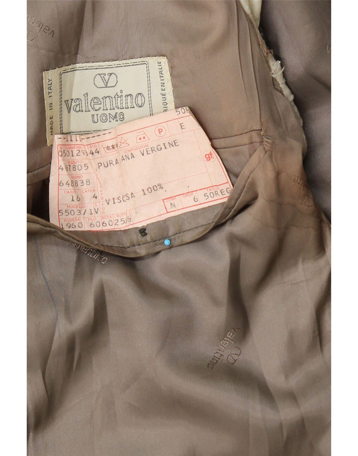 VALENTINO Мужской пиджак на 2 пуговицах IT 50, большая синяя клетка в клетку из натуральной шерсти