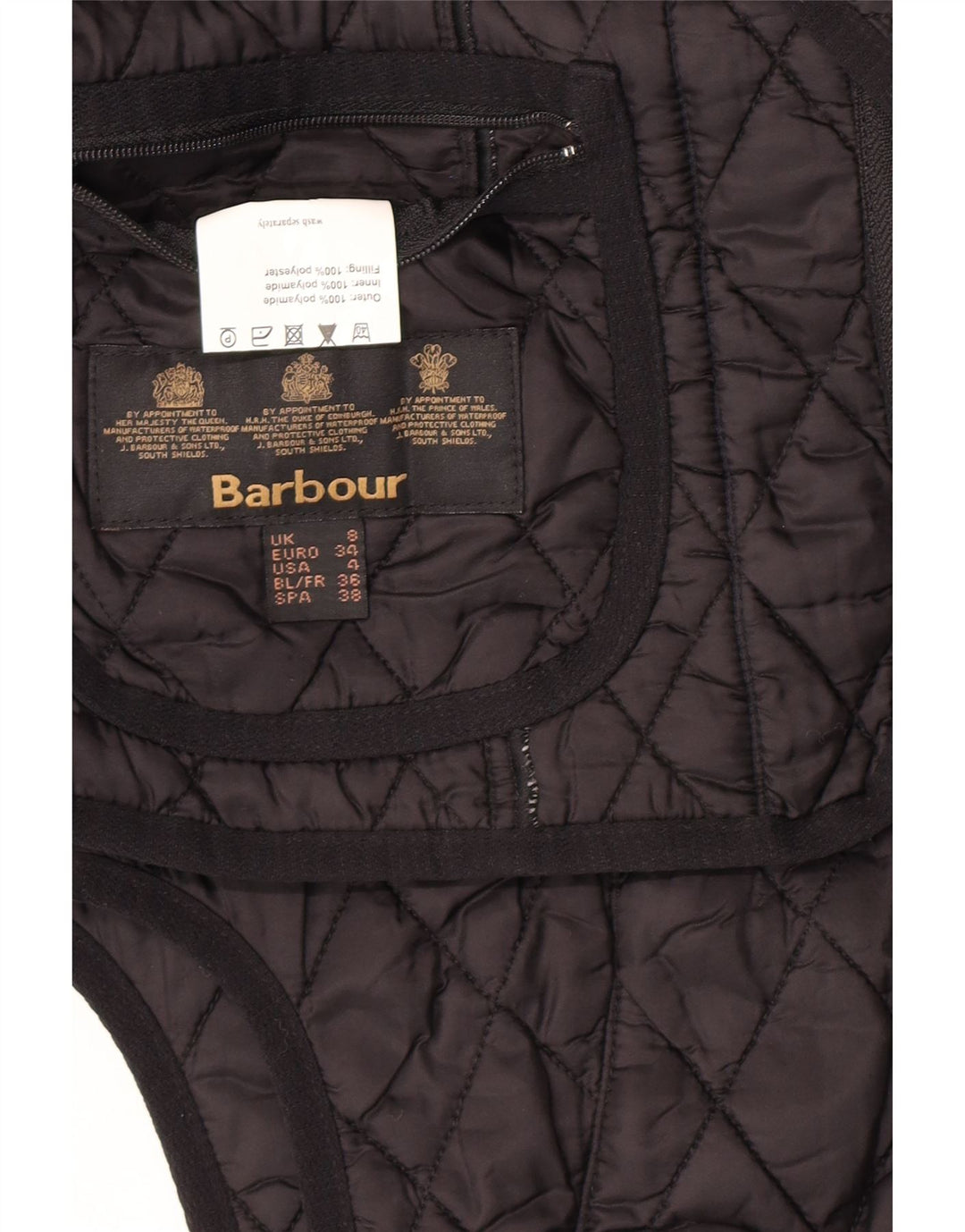 Женский стеганый жилет Barbour UK 8, маленький черный из полиамида