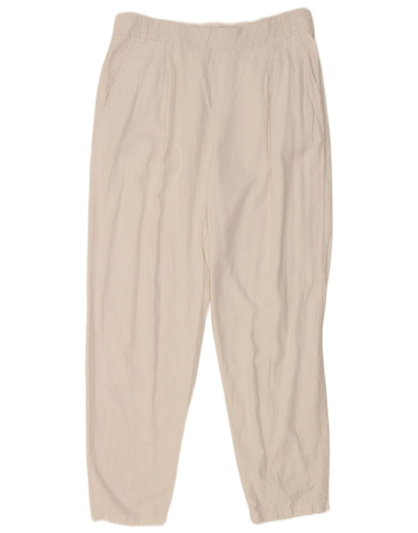 Женские зауженные брюки-чиносы Marks & Spencer UK 14, большие W32 L29, белые