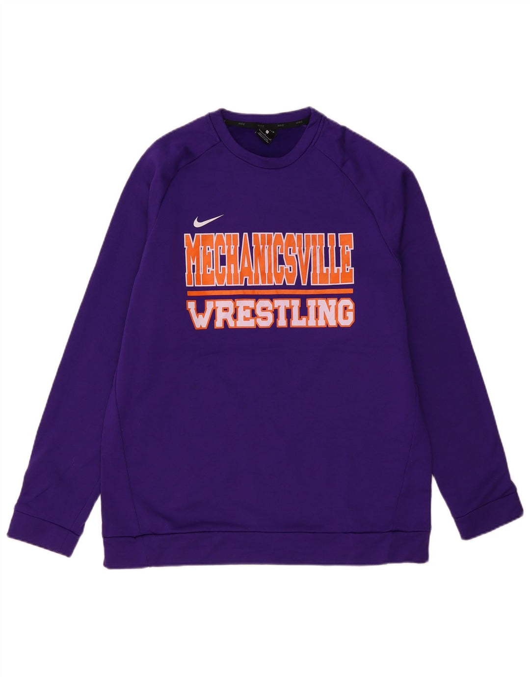 Мужской свитшот с рисунком NIKE Menchville Wrestling, большой фиолетовый