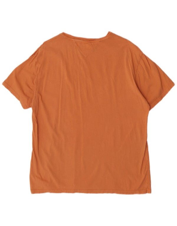 Tommy Hilfiger Mens Short Sleeve Regular Graphic T-Shirt Top XL Orange