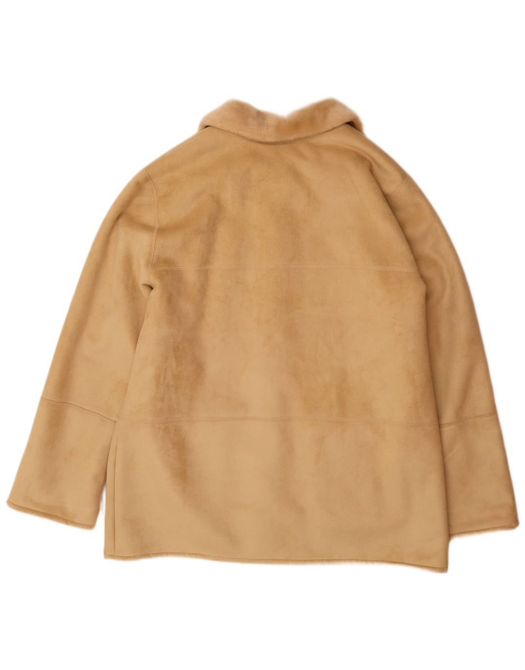 ВИНТАЖНАЯ женская куртка из шерпы EU 44 XL, бежевый акрил