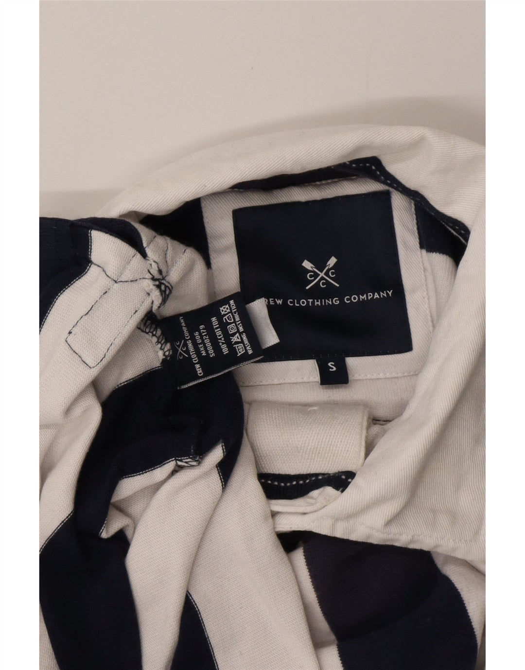 ОДЕЖДА ЭКИПАЖА Мужская рубашка-поло для регби с длинными рукавами, маленькая белая полосатая хлопковая рубашка