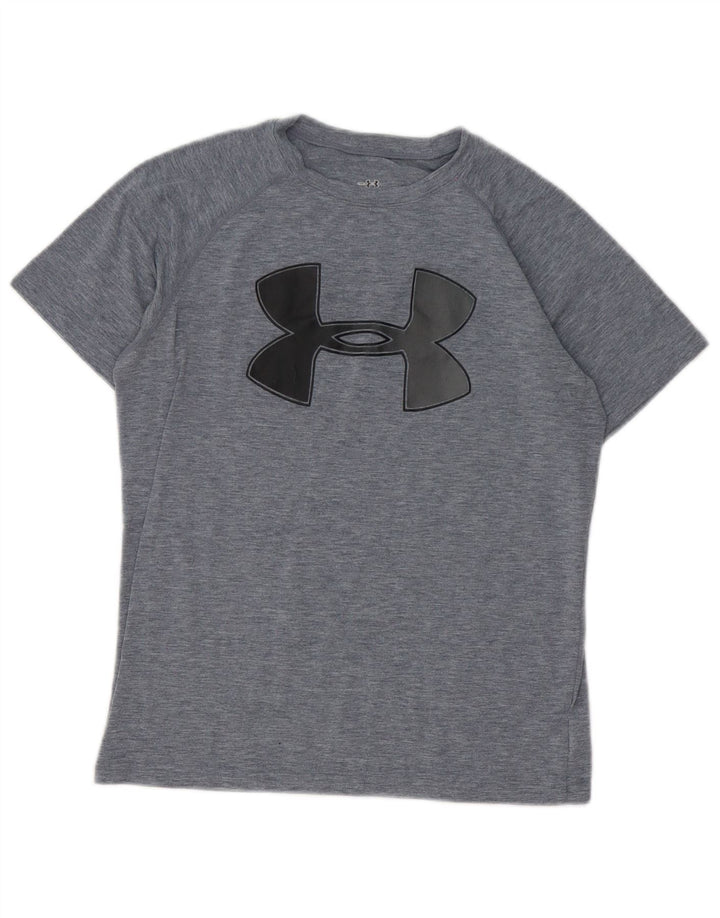 Футболка с рисунком Under Armour для мальчиков, топ 9–10 лет, средний серый в крапинку