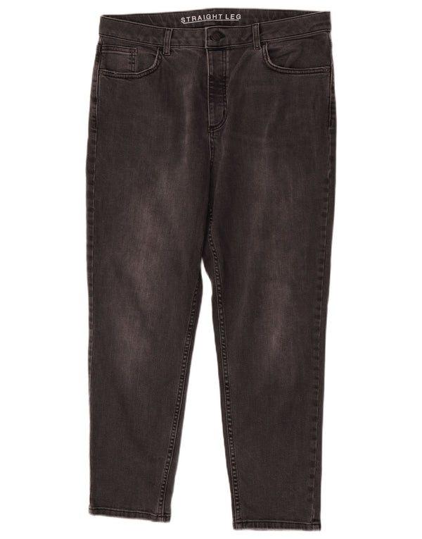 Женские прямые джинсы Marks & Spencer UK 14, большие W32 L26, черный хлопок