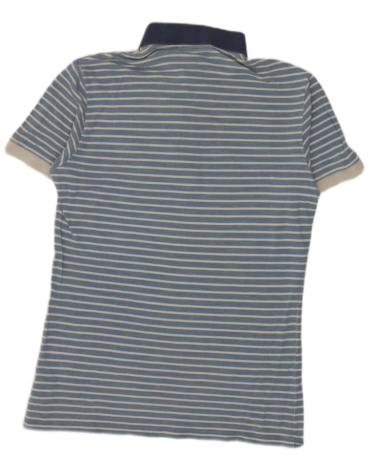 Мужская рубашка-поло Fred Perry, хлопковая синяя полоска среднего размера