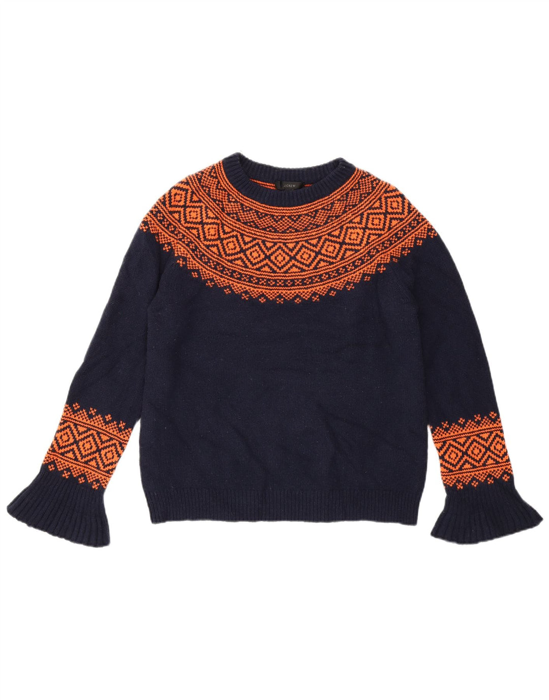 Женский джемпер с круглым вырезом J. CREW UK 6 XS Темно-синий Fair Isle