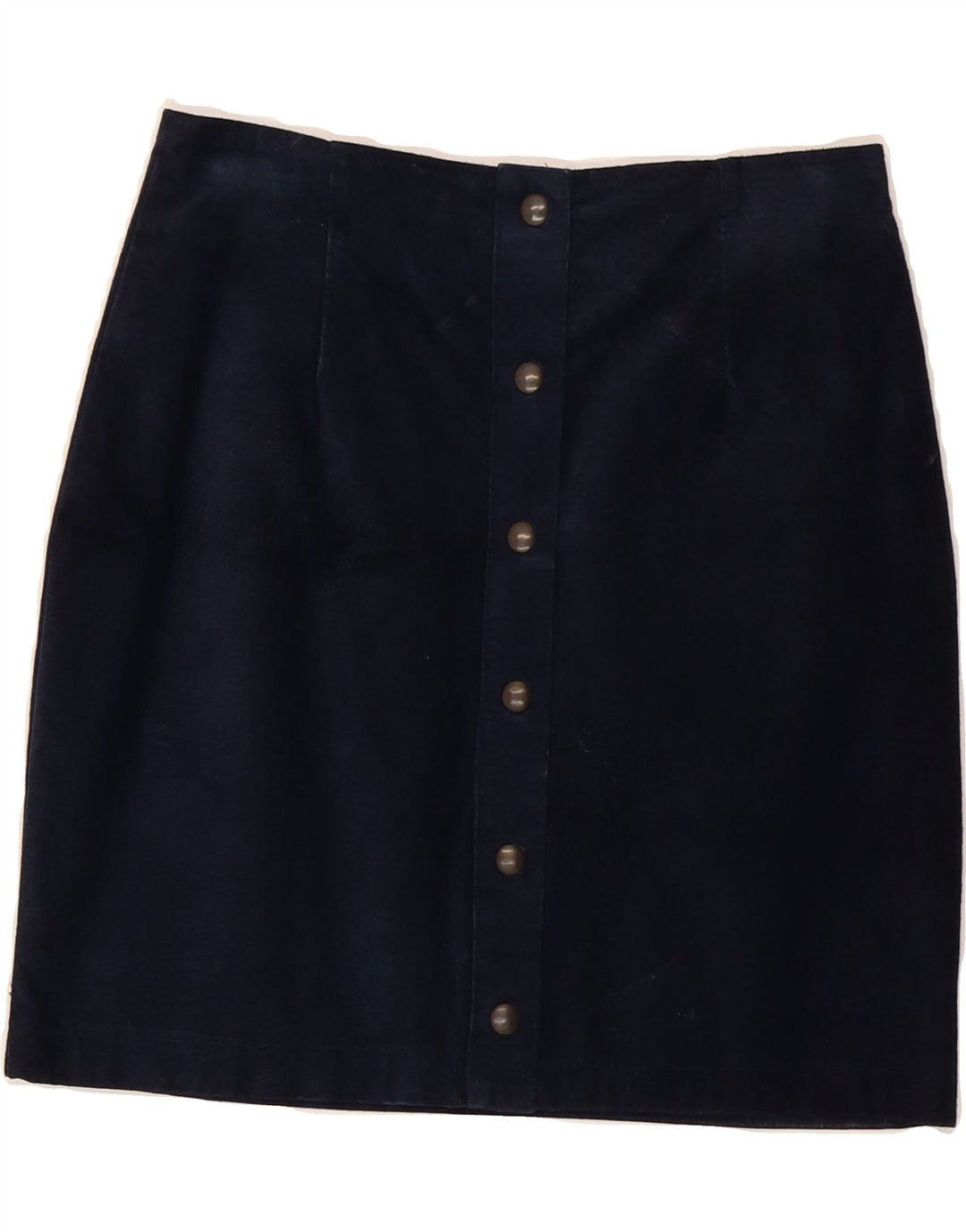 TALLY HO Womens Suede Skirt W26 Small Navy Blue Leather Vintage Tally Ho and Second-Hand Tally Ho from Messina Hembry 