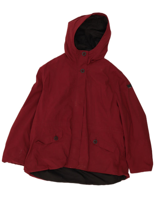 Женская ветровка с капюшоном Helly Hansen UK 24 4XL бордовая