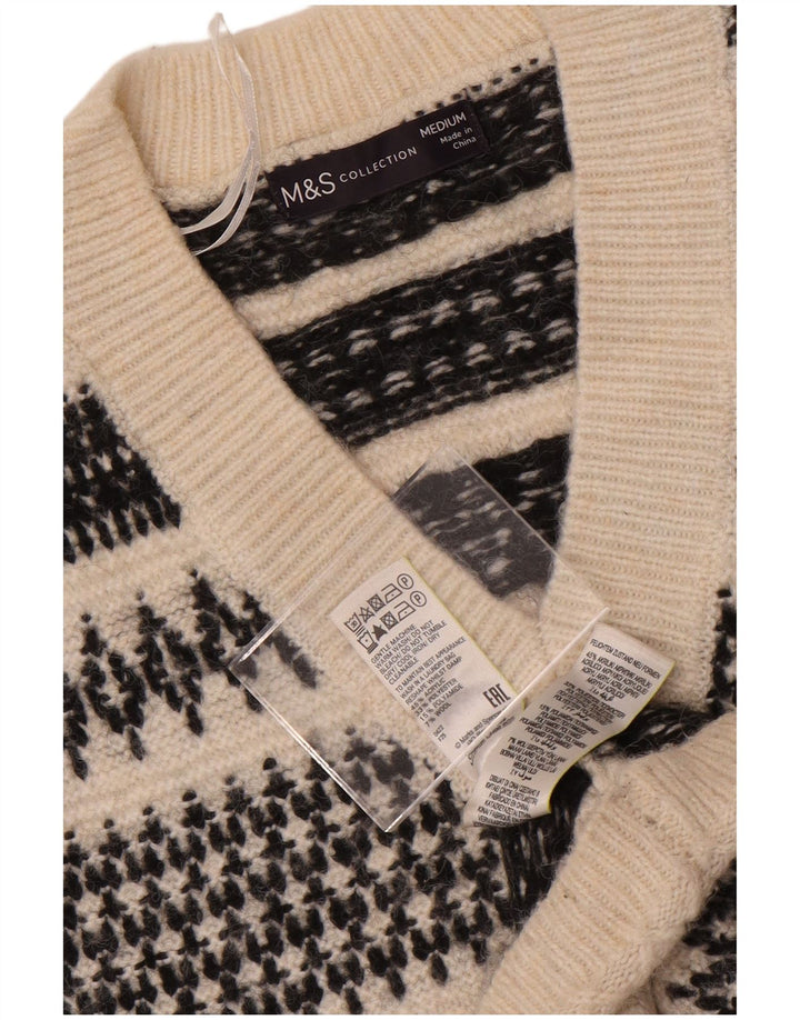 Женская майка безрукавка Marks & Spencer UK 14 средний Off White Fair Isle