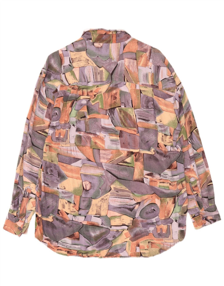 Винтажная мужская рубашка большая разноцветная лоскутная