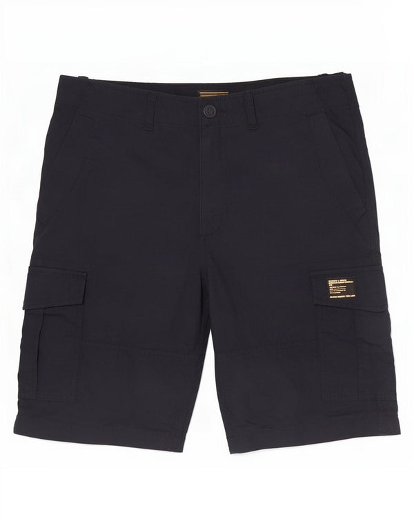 Superdry Mens Cargo Shorts W32 Medium Navy Blue Cotton
